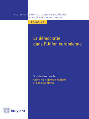 cover image of La démocratie dans l'Union européenne